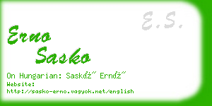 erno sasko business card